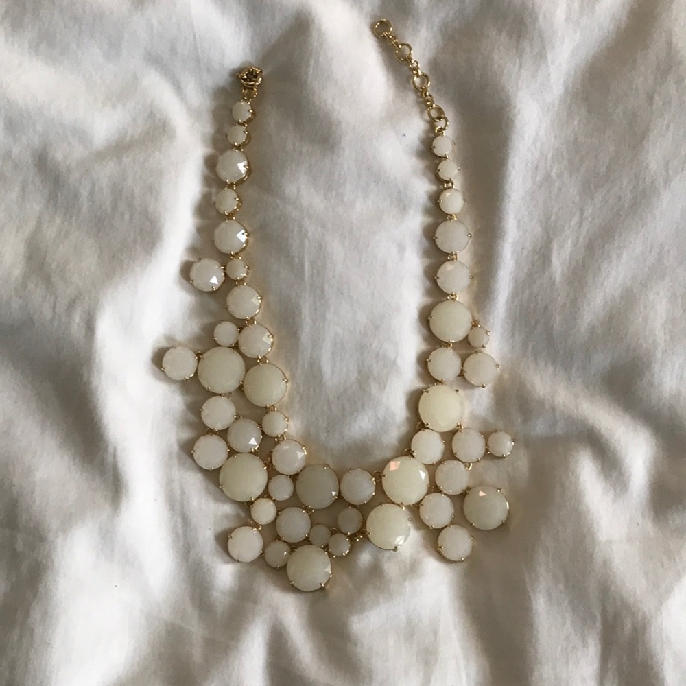 Jcrew white and gold bubble necklace - LIKE NEW